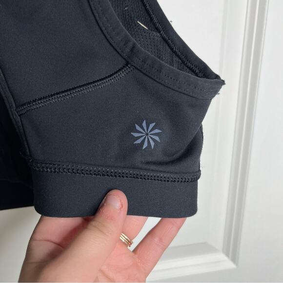 Athleta Black Sculptek Back Cut Out Medium Support Sports Bra Size XS - Picture 4 of 8